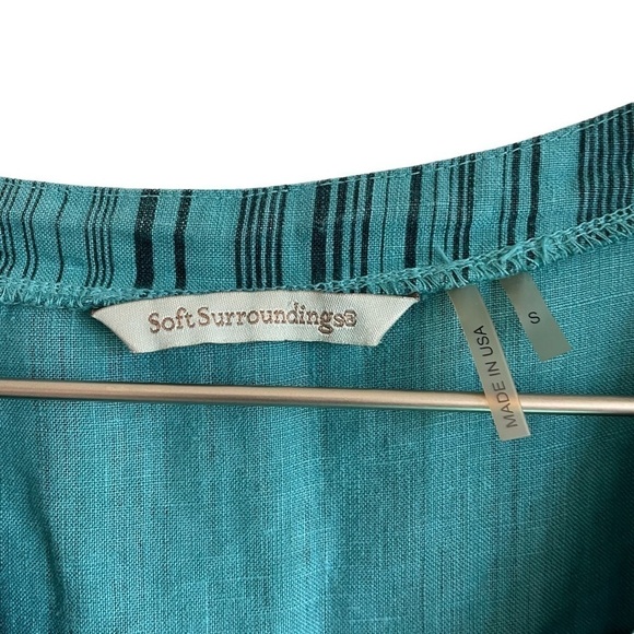 Soft Surroundings Simplicity Striped 100% Linen Tunic Top, Size S - Picture 3 of 7
